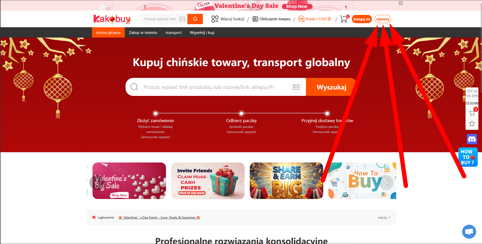 Jak zamawiać repy - Rejestracja Kakobuy
